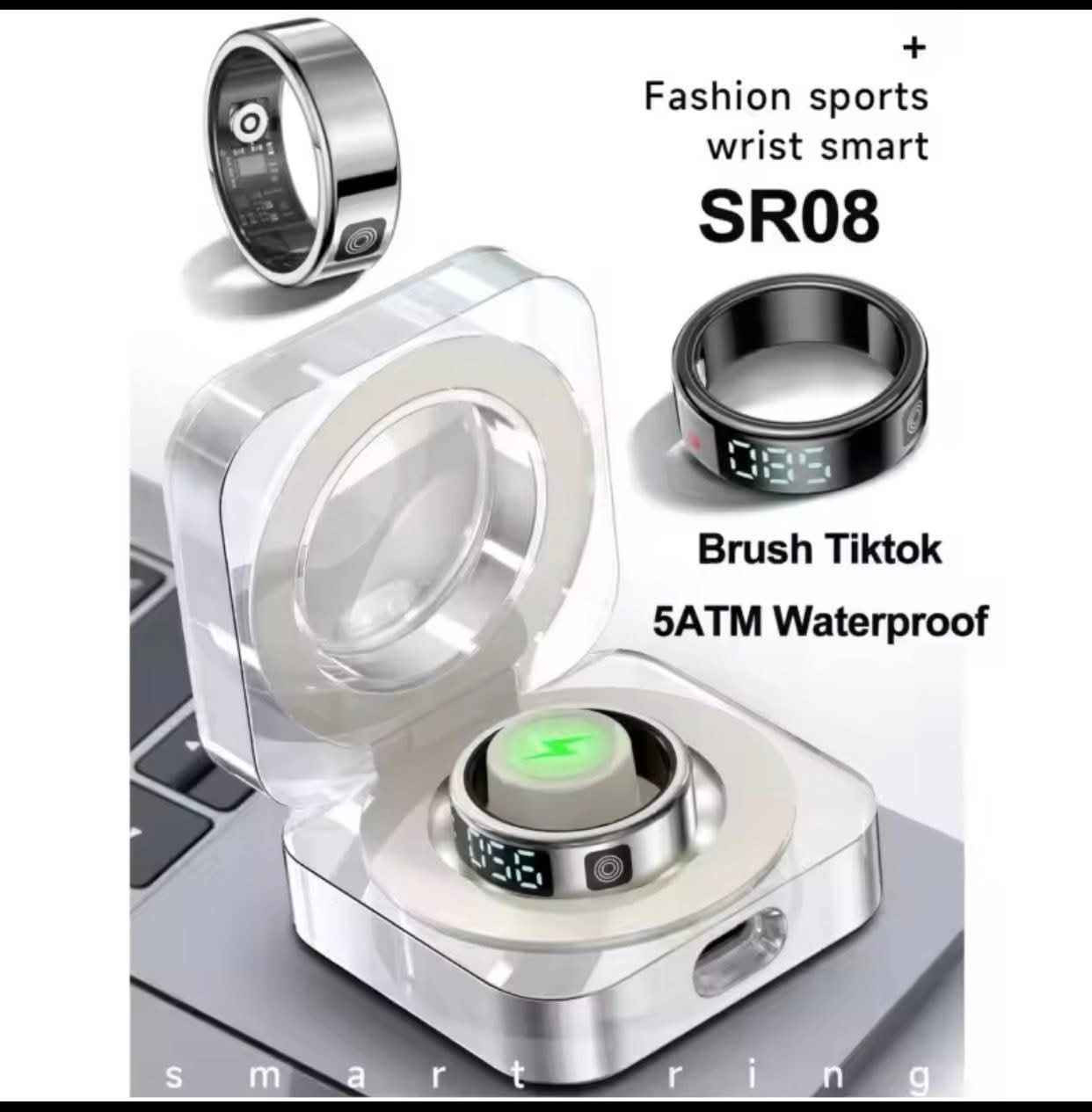 خاتم ذكي 
بطارية توفر وقت تشغيل يصل إلى 7 أيام. 
* التحكم بالإيماءات: إمكانية التحكم ببعض وظائف الجهاز عن طريق الإيماءات من خلال الخاتم، مثل التحكم في وسائط الفيديو والصوت، والتصفح والقراءة، والتقاط الصور بالهاتف. 
* المراقبة الصحية:
    * متابعة معدل نبضات القلب وعدد الخطوات ومتابعة الجسد خلال النوم. 
    * قياس مستوى الأكسجين في الدم. 
    * قياس درجة حرارة الجسد. 
* مقاومة الماء: مقاومة للمياه حتى 50 متر تحت الماء. 
* التوافق: يعمل على أجهزة الأندرويد عن طريق التطبيق الخاص به. بغداد, العراق


**إذا كنت صاحب هذا الإعلان وتريد حذفه لأي سبب، رجاءا أرسل رسالة إلى الدعم الفني**