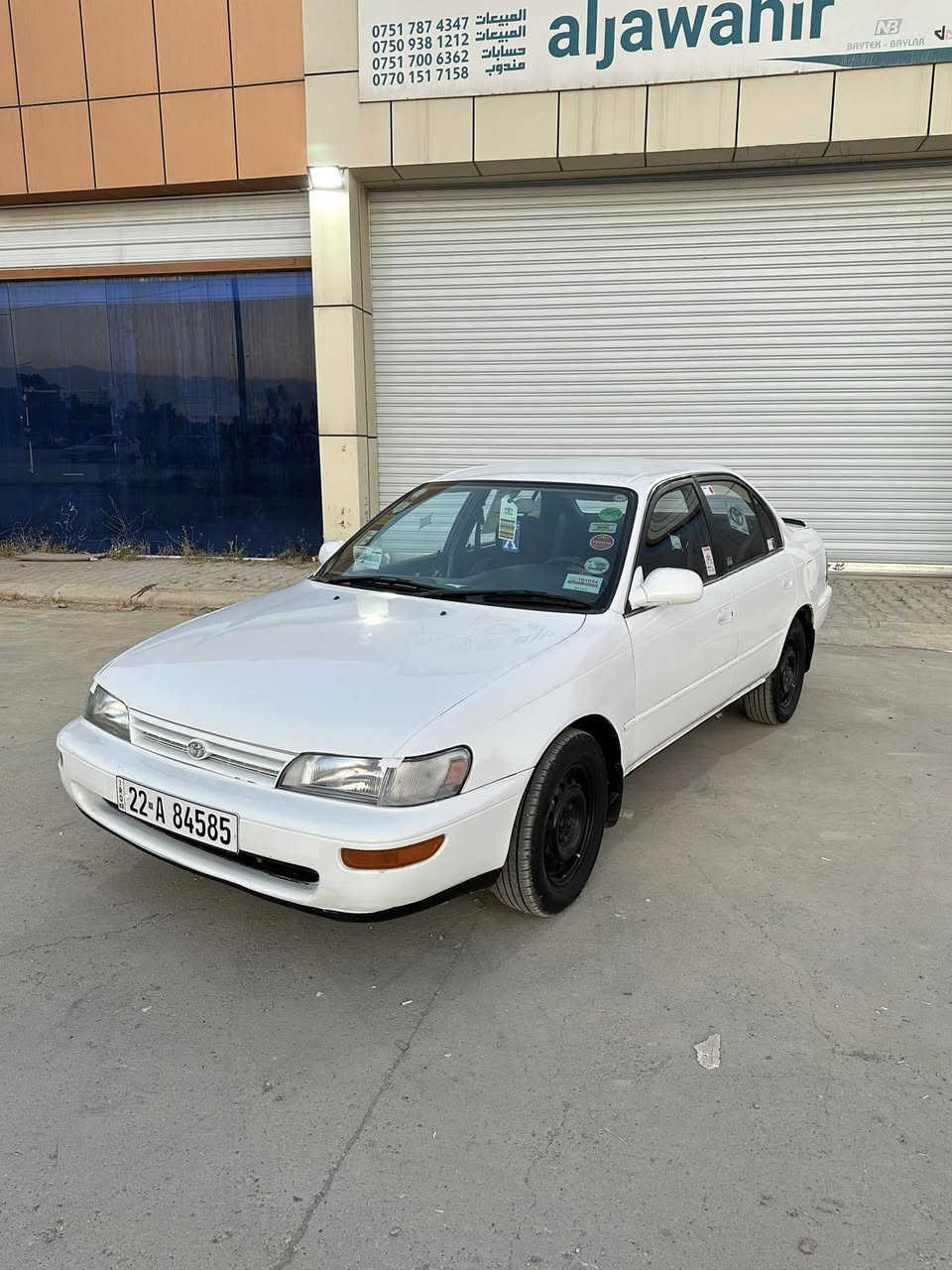 سلام عليكم كورلا محور موديل 1992 رقم اربيل بسمي 2031 جديد رقم انگليزي بس تحويل سياره صبغ حيزام جماليه بدون طرب گير محرك 16 بدون عبب لا صرف لا بغار اوتوماتيك تبريد شغال دشبول يسره بلاد سياره علي ايدي معمره اي نقص مابي 
سعر 60 بي مجال 
مكان كركوك 
رقم موبايل ***********
