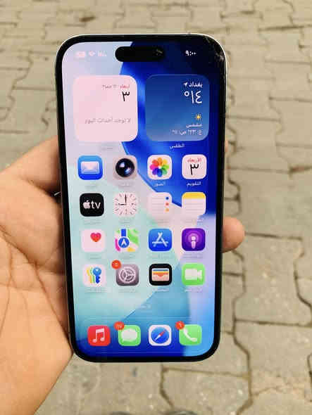 السلام عليكم شباب ايوفون ١٤ برو فقط ذاكره ١٢٨ بطاريه ٧٩ تلفون كلش نضيف ولا مفتوح ولا مبدل أي قطعه علا وضع البلاد وبي ضربه بل اكلاس غير هاي كلشي مآبي مكفول سعر ( ٦٠٠ ) وبس مجال مكاني مدينه الصدر ***********
