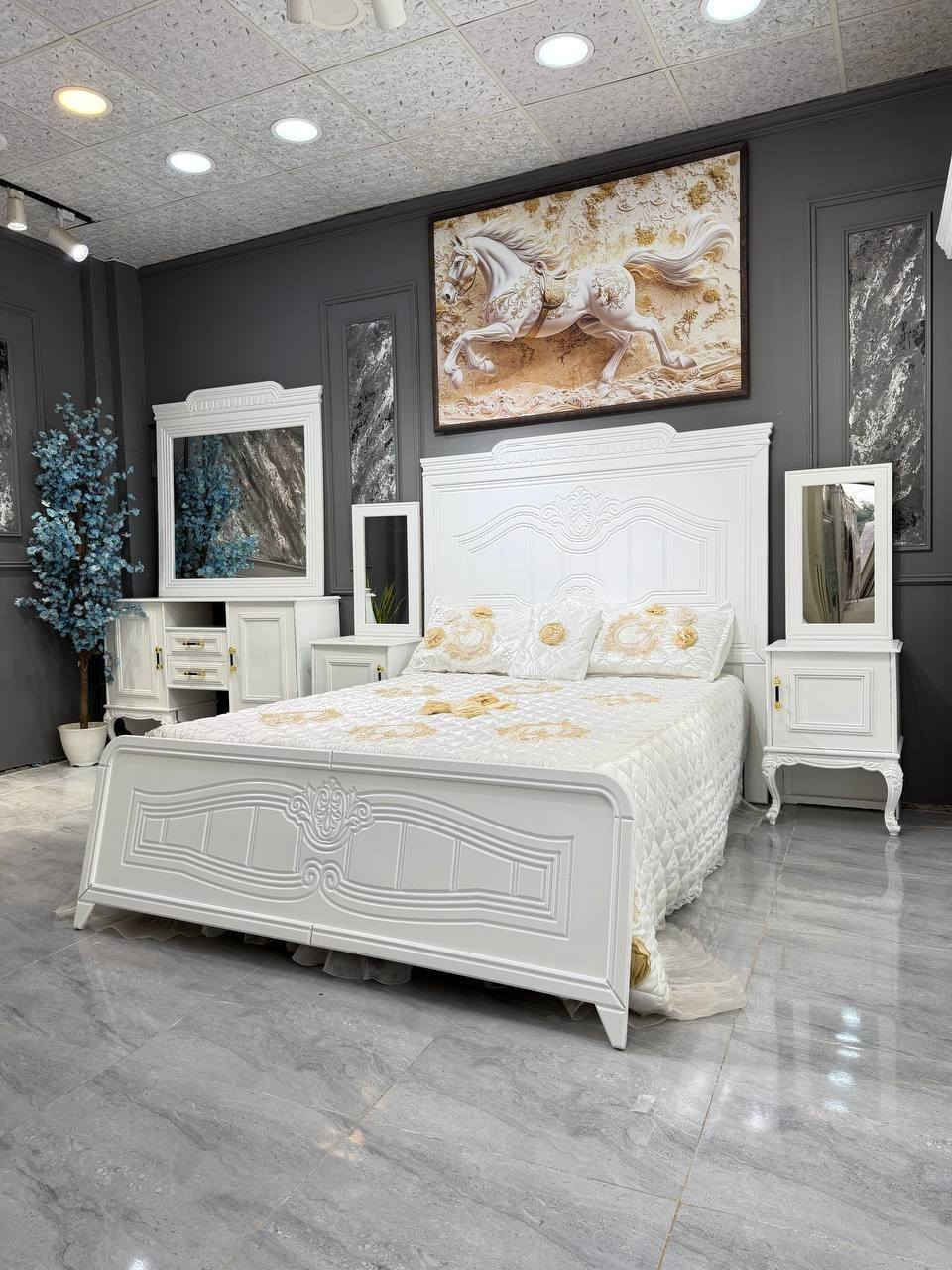 ~ قسم غرف نوم / 2 نفر ~ 
• غرفة نوم صاج تصميم حديث .
• الخارج صاج 4 ملم MDF .
• الداخل صاج 3 ملم .
• صبغ مرمري درجة أولى .
• عدد قطع الغرفة 7 قطع : 
1- سرير قياس 200 × 160 سم .
2- ميز جانبي ايمن قياس 50 سم .
3- ميز جانبي ايسر قياس 50 سم .
4- زاويا ارتفاع 200 سم ، عرض 80 سم .
5- ميز بلازما .
6- ميز مرآة ارتفاع 200 سم ، عرض 120 سم .
7- كنتور 6 ابواب ارتفاع 215 سم ، طول 315 سم .
• القطعة الثامنة ( طابورية + شازلون ) حسب الطلب .
• يسعدنا تواصلكم ويانا عن طريق :
1- مراسلة الصفحة .
2- رقم الهاتف : ***********
• يتوفر توصيل لجميع محافظات العراق .
FU Adverts 
#fuadverts
