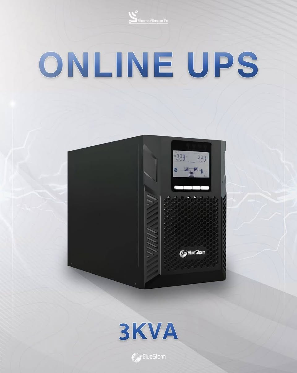 #مزود_طاقة # 

🔹 تخلص من انقطاع الكهرباء وتقلب الفولتية
ثبات وأداء قوي مع حماية كاملة لأجهزتك 🛡️💯

🔸توفر لك شركة شمس المعرفة - الموزع الحصري لمنتجات ( BlueStorm ) في العراق - مزود الطاقة ( UPS ONLINE) عالية الاداء 💯✅

⭕️ القدرات المتوفرة 

‏• 1KVA ONLINE 
‏• 3KVA ONLINE 
‏• 6KVA ONLINE
 ‏• 10KVA ONLINE 

⭕️ مواصفات الاجهزة 

- يمتاز الجهاز بزمن تحويل صفري ( أي لا توجد فصلة عند التحويل )
- موجة الخروج موجة جيبية نقية ( 100% )
- بطاريات عالية الجودة حجم ( 12V - 9AH )
- يحتوي الجهاز على انظمة حماية عالية ضد الفولتية المنخفضة والمرتفعة والحمل الزائد والحرارة العالية والتماس الكهربائي 
- يستقبل الجهاز مدى واسع من فولتيات الدخول تتراوح ( 110V - 300V ) وتكون الفولتية الخارجة من الجهاز دائماً 220V
- امكانية التحكم بالفولتية الخارجة من الجهاز
- بإمكان مراقبة والتحكم بالجهاز عبر الشبكة بواسطة SNMP CARD

⭕️ تاتي الاجهزة بضمان حقيقي سنتين للجهاز و سنة للبطارية 

🔹قادرون على تجهيز كافة المشاريع
🔸لدينا وكلاء في كافة المحافظات لضمان#سرعة_التجهيز
🔹للطلب و الاستفسار يمكنك مراسلة الصفحة 📨
🔸او الاتصال على الارقام التالية ☎️

•قسم الطاقة :- *********** 📞
•قسم الشبكات :- ***********📞
•قسم الفايبر :- *********** 📞
•قسم الكاميرات :- ***********📞
•قسم المشاريع :- *********** 📞
•قسم الصيانة :- ***********📞

🔹او زيارة مقر الشركة الكائن في
-شارع الصناعة - مقابل فلكة الجامعة التكنولوجية 📍

#العراق #بغداد #شارع_الصناعة #شركة_شمس_المعرفة #مشروع #مشاريع #نظم #طاقة #الواح_شمسية #عاكسات_الطاقة_الشمسية #طاقة_شمسية #solarpower #BlueStorm #بلوستورم
