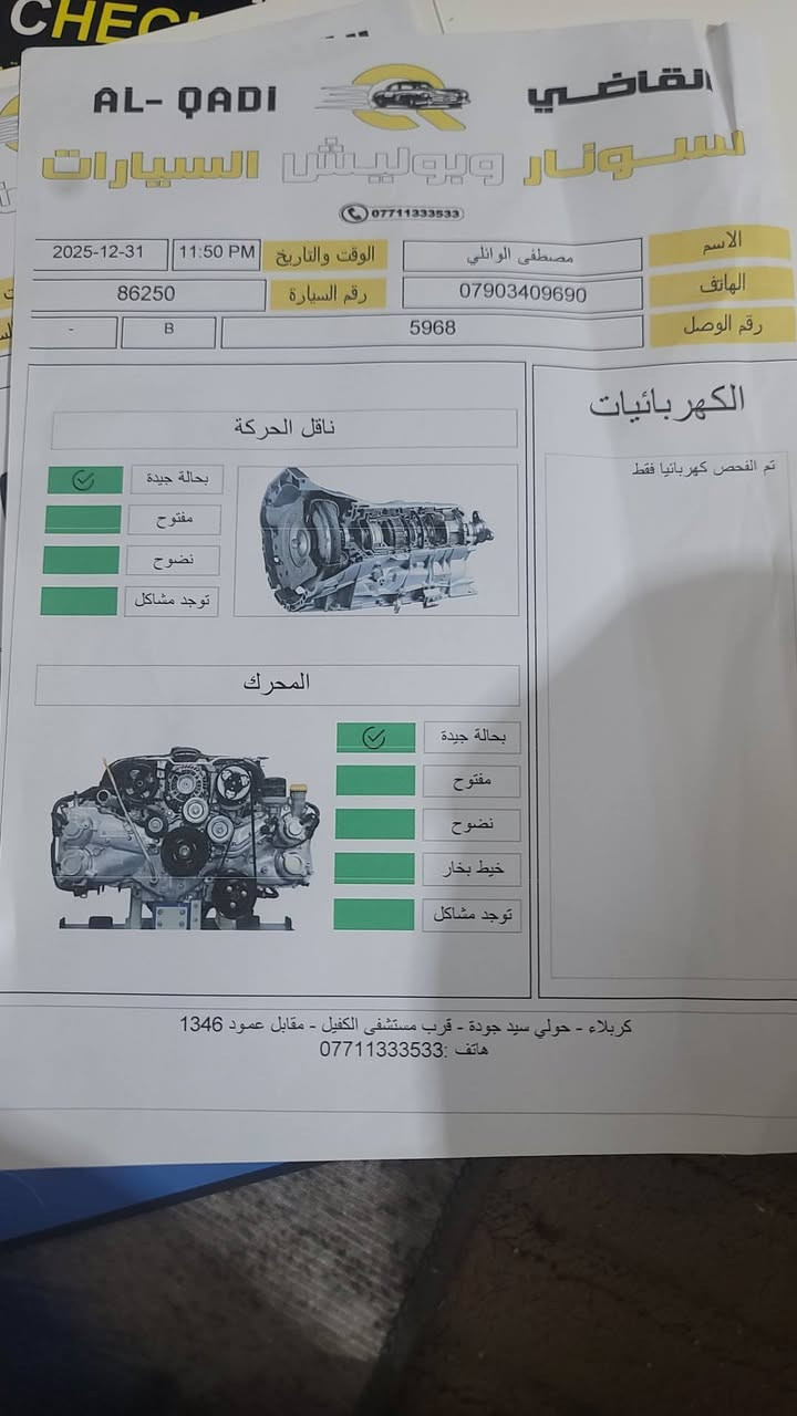السلام عليكم راف فور حادث خفيف جاملغ أمامي وتصليح بدايت الشاصي ماشيه حالين ٧٠ الف مكاني كربلاء المقدسة  موبايل ***********
*********** 
السونار مرفق معه الصور اي استفسار اتصال سعر مناسب ١٨٥
