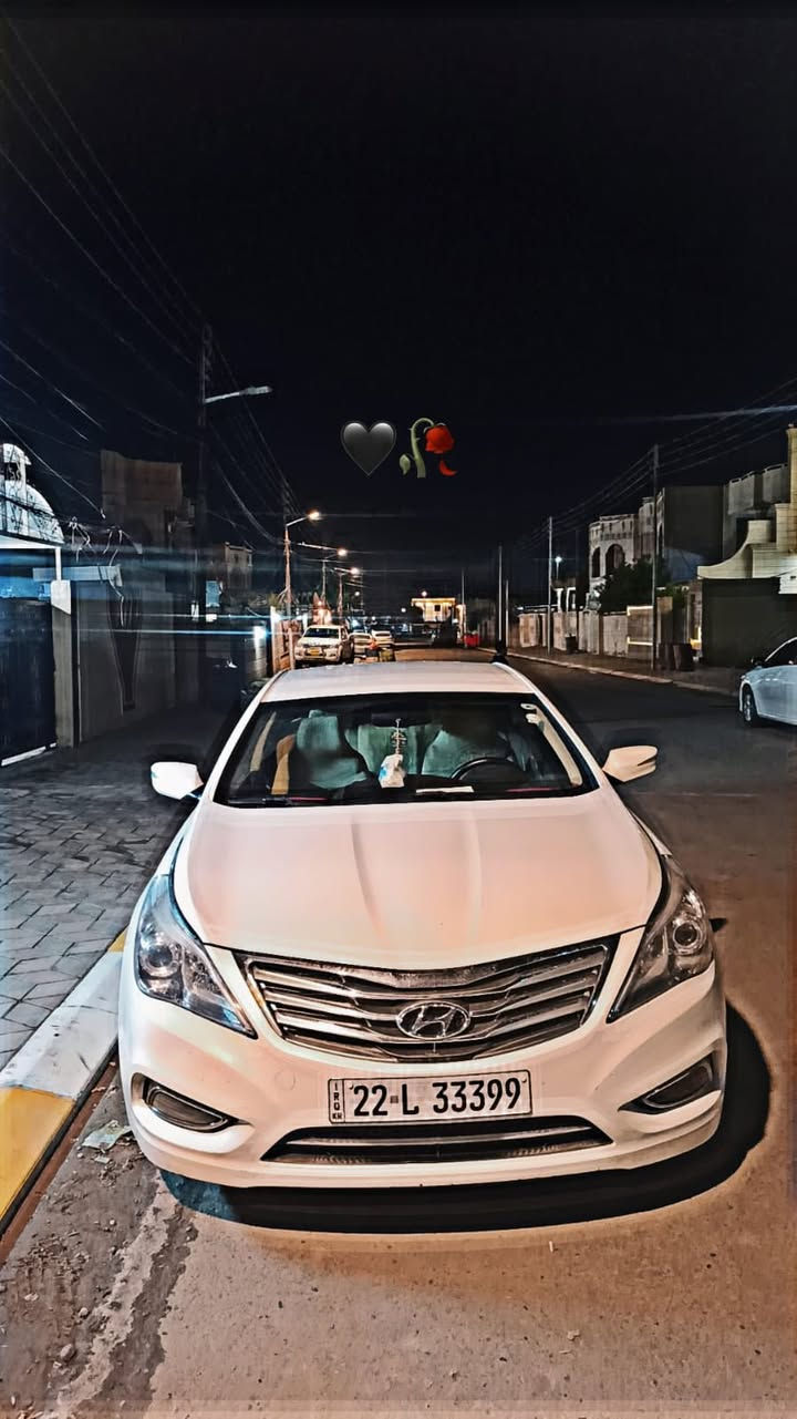 هونداي ازيرا 2015 خليجي محرك6سلندر مكفولة من الصبغ محرك مو مفتوح رقم اربيل دولي جاهزة من كلشي السعر145$ وبيها مجال او مراوس حسب القناعة الاتصال بالرقم ***********/تكريت القادسية شارع الگراج
