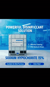Sodium Hypochlorite 15%
هيبوكلوريت الصوديوم تركيز 15%
جودة صناعية للاستخدام المهني
� تعقيم ومعالجة المياه
� صناعة المنظفات والمطهرات
� تطبيقات صناعية وبلدية
� فعالية عالية مع الالتزام بمعايير السلامة

� تنبيه مهني
مادة مؤكسدة قوية

� توصيل إلى جميع المحافظات العراقية
� متوفر بالجملة والمفرد

#العنوان
أربيل، طريق مخمور
� للتواصل واتس اب
***********
***********
#هايدرو_فاب #Hydro_Fab #HPMC #مواد_إنشائية #منظفات #بناء #مقاولات #مواد_كيميائية
