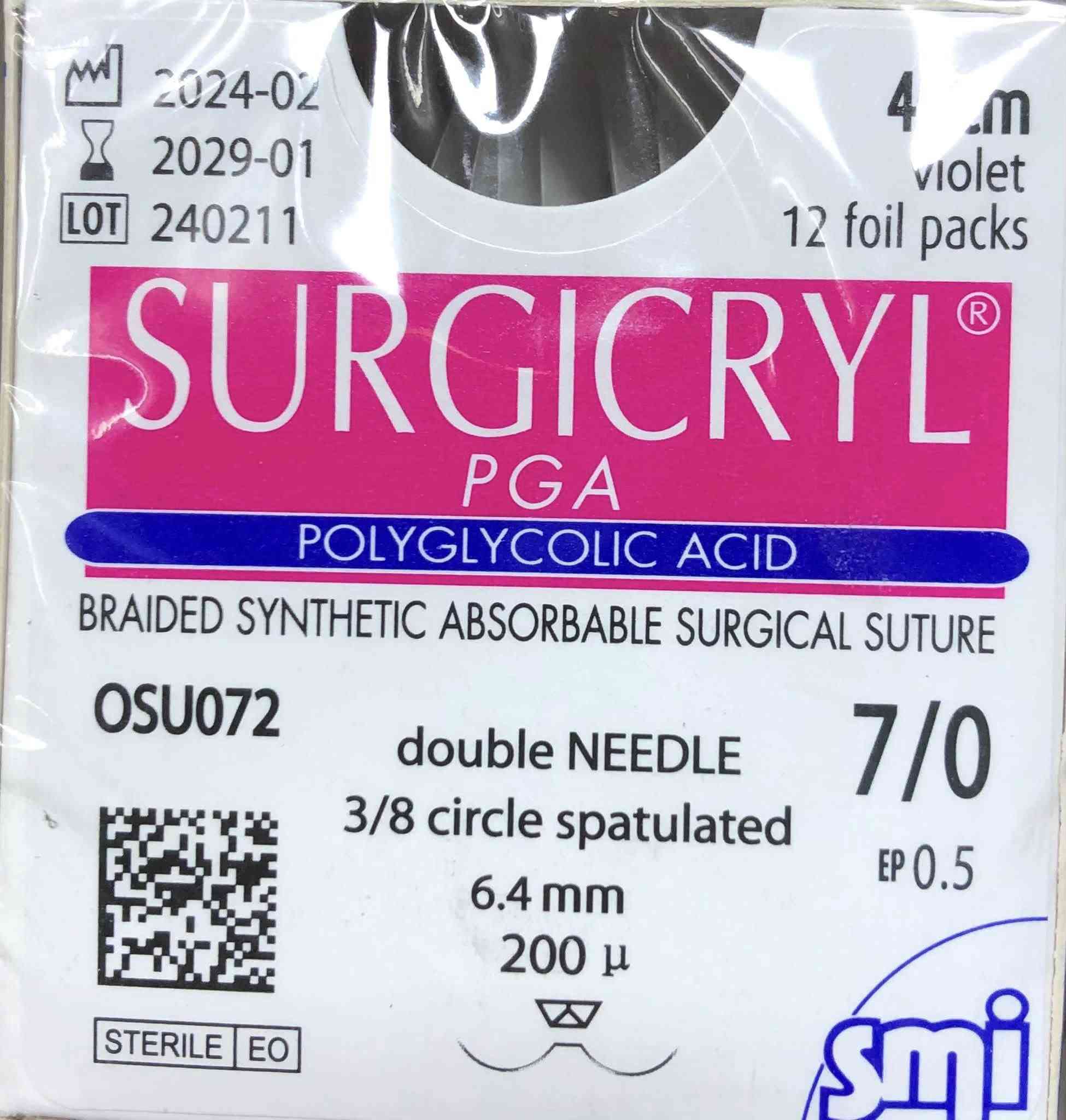 🔹 الدقة تبدأ من اختيار الخيط المناسب 🔹
نوفر لكم خيوط  فيكرل SURGICRYL PGA المخصصة لجراحات العيون بجودة عالية واعتمادية مضمونة.
✅ قياس 6/0
✅ قياس 7/0
✅ مفحوصة وجاهزة للتجهيز الفوري
✅ مناسبة للإجراءات الجراحية الدقيقة
لأن نجاح الجراحة يبدأ من تفاصيلها الصغيرة، اختر الخيوط التي تمنحك الثقة والأداء المطلوب.
📍 مكتب شريان للمستلزمات الطبية
📞 واتساب: ***********
العنوان /باب  المعظم تقاطع الصرافية عمارة الجوهرة ،مكتب شريان
