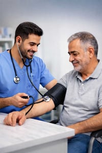 قياس ضغط الدم • عيادة • سليمانية