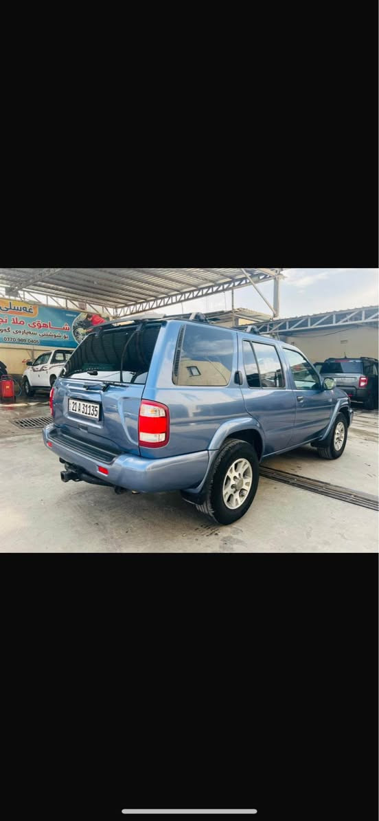 نیسان پاسڤاندەر مۆدێل ٢٠٠١  مواسەفات ئەمریكی 
دەبڵ ئەكسل مەكینە ٣٥٠٠سكلێتەر عادی مەڕغوب سەنەوی تا٢٠٢٨تازەیە  هەزەی تازەیە كارتی بەنزینی كەركوكی هەیە سەیارەكە حیزام بۆیاخە سێ پەڵە مەعجونی هەیە بێ ئێرباگ لە ڕەسمەكان دیاریم كردوەتایەی تازەیە نرخ78مەعمەلە  ژ*********** شمشمل, السليمانية
