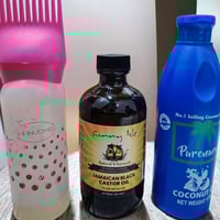 زيت خروع • زيت جوز الهند • نفشة الشعر