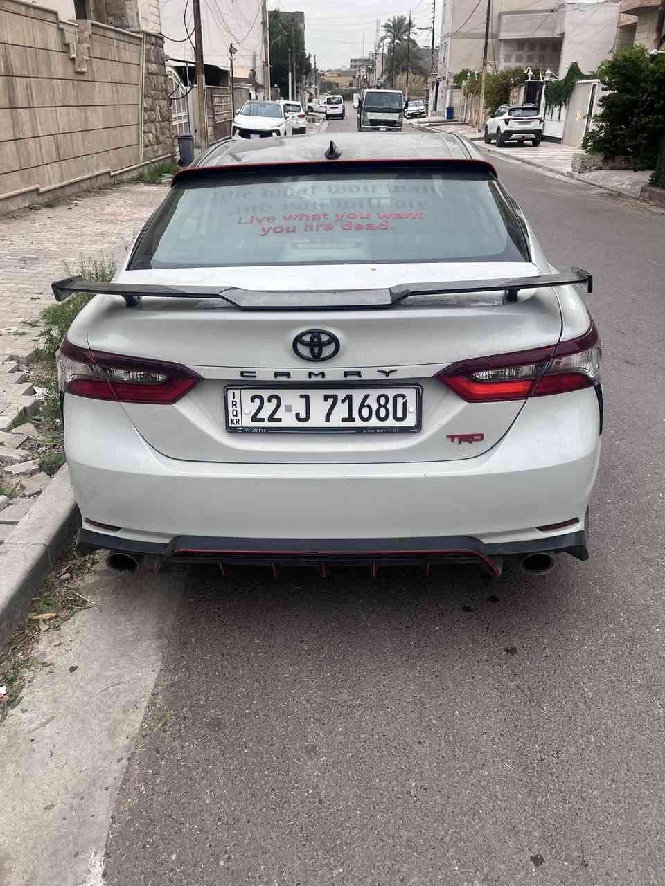 تيوتا كامري TRD 2021 ٦ سلندر
السيارة تي ار دي اصل تجي لونين اسود و رصاصي سموك مو ابيض
مفولة عدى الفتحة 
رادرات كامرة خلفية حساسات سستم صوت jbl كشنات جلد حزام احمر اصل بلادي
وشاديلها اضافات حلوة انارة داخلية درگة كاربون فايبر مري 
محدث الدعامية 2024 
صبغ قطعتين چاملغ وباب السايق وبيها بارد بالچاملغ الخلفي
ماشية 83 الف كيلو

السعر 225 ورقة وبيها مجال 
للاستفسار اكثر على هذا الرقم وبيكم خير وتدللون ***********
