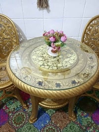 ميز طعام • ٤ كراسي • طقم سفرة