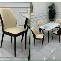 ميز طعام • ٤ كراسي جلد • توصيل مجاني بغداد