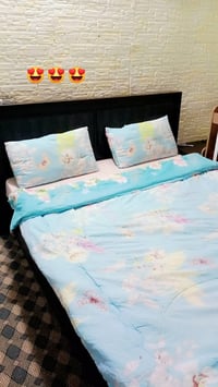 تلبيسه لحاف + تلبيسه دوشك + وجهين مخاد حسب الطلب قماش همايون صيفي