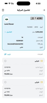 كشف غرامة السيارات اربيل و دهوك تكلفة 5 الف دينار 07722080024 بغداد, ا...