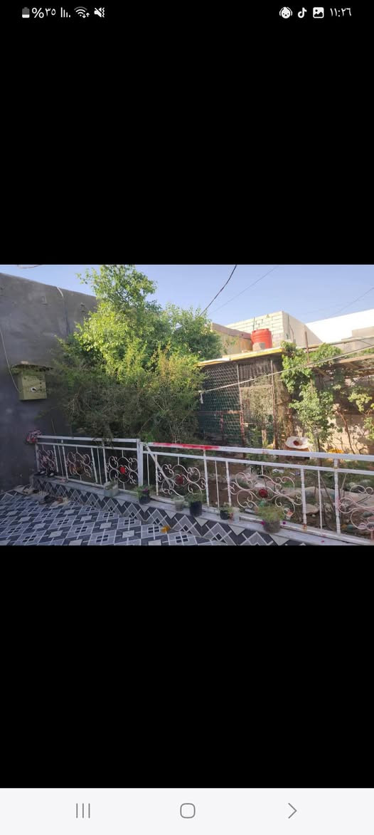 سلام عليكم  بيت البيع  مساحه 200متر زراعي   بي وصل طابو 
كامل  عله اخر حبايه بيت جاهز صطح شتايكر كامل  يحتوي على غرفتين 4×5 صاله 4×8 مطبخ 6×4  ديوانيه 7×4 صحيات خارجيه او داخليه طارمه  حديقه   بيت كامل شارع 10 متر يبعد عن تبليط 100متر  موقع  سديناويه قرب مدرسه صفي الدين لاستفسار ***********
