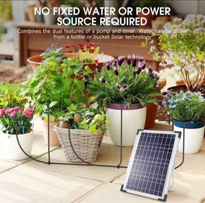 • منظومة سقي بالتنقيط على الطاقة الشمسية لري النباتات تتضمن :
• لوح شمسي: بقدرة 5 وات
 لتشغيل النظام.
• أنابيب: أنبوب ري رئيسي بطول 5 أمتار وأنبوب تصريف بطول 30 مترًا.
• ملحقات الري: 30 رأس تنقيط و 30 موصل على شكل حرف T.
• ميزات أمان: مستشعر لمستوى المياه (للتنبيه عند انخفاض الماء) ومضاد للسيفون. 
• التشغيل التلقائي: يقوم بري النباتات تلقائيًا بناءً على فترات زمنية محددة مسبقًا.
• لا يحتاج لصنبور: يمكنه سحب المياه مباشرة من الحاويات مثل الدلاء.
• الاستخدام: مناسب للشرفات، الباحات، الحدائق المنزلية، والصوبات الزراعية بغداد, العراق


**إذا كنت صاحب هذا الإعلان وتريد حذفه لأي سبب، رجاءا أرسل رسالة إلى الدعم الفني**