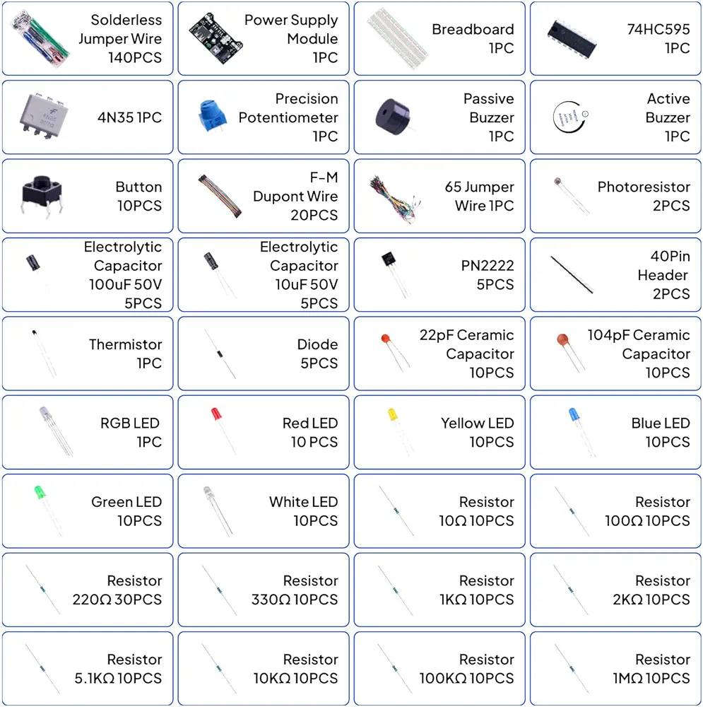 مجموعة الكترونيات ممتعة مطورة مع وحدة امداد الطاقة، اسلاك توصيل مقياس جهد دقيق، لوحة توصيل 830 نقطة ربط متوافقة مع اردوينو، STM32 بكج كامل


**إذا كنت صاحب هذا الإعلان وتريد حذفه لأي سبب، رجاءا أرسل رسالة إلى الدعم الفني**