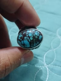 حجر فيروز • فضة عراقية • قديم أصلي