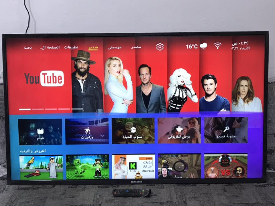 مكلف بالنشر 
شاشة حجم 55 ساماسونك سمارت نت نظيفة رموت ماوس هوائي جديد يوجد خدش صغير بالشاشة مامأثر ع الصورة ب 160 ومجال بسيط العنوان بغداد الجديدة واتساب ***********
