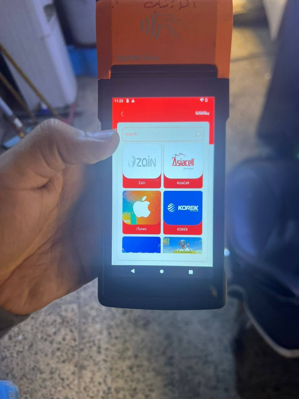 جهاز  طبع رصيد كافة الخدمات
نوع sunmi v2 se الحديث
استخدام شهرين فقط ( اسواق) مع كارتونة و3 بكرات ورق
السعر 150 الف
مكاني الامين الثانية *********** واتساب او ماسنجر
