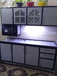 كاونتر جديد استخدام قليل خمس قطع سنك مرمر صناعي مع طباخ بلازما نظام سي...