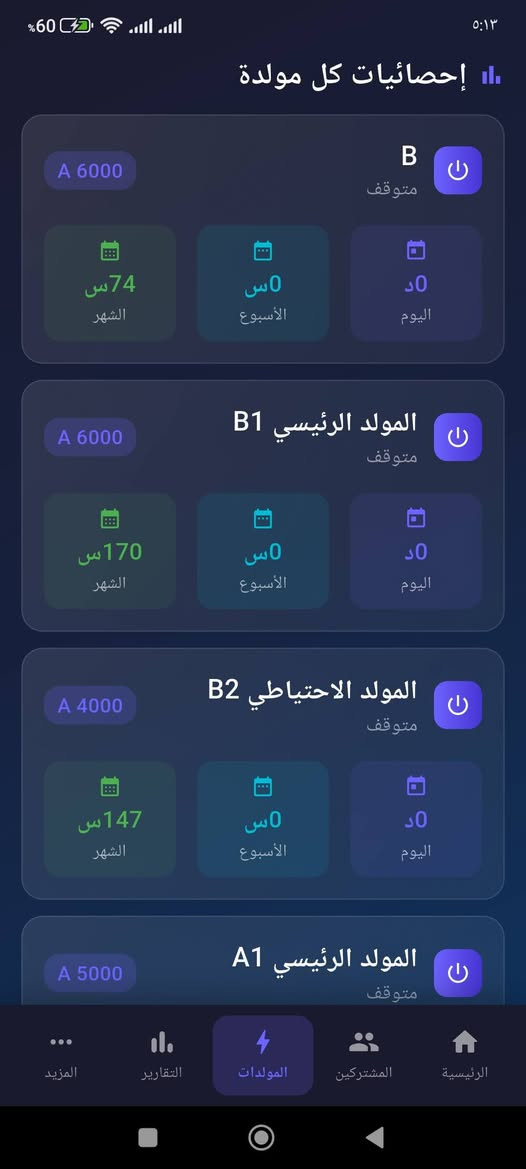 أصحاب المولدات.. ريحوا راسكم من دوخة الحسابات والديون! 💡
هسه وأنت كاعد بالبيت تشرب چاي، تكدر تدير مولدتك وتعرف كل تفاصيلها وتسيطر على حلالك من خلال نظام إدارة المولدات الشامل.. تطبيق واحد يختصرلك كل التعب!
شنو يقدم لك النظام؟ 👇
💰 ضبط الحسابات والاشتراكات: بلمسة وحدة تعرف منو دفع، منو المطلوب، شكد فلوس محصلة، وشكد باقي بالسوك. وتكدر تسعر الأمبير كل شهر بسعر يختلف عن القبله بسهولة.
👥 إدارة المشتركين: تكدر تعدل أمبيرية أي مشترك أو توقف اشتراكه، مع إمكانية طباعة فواتير الاشتراك وإرسال تنبيهات للمشتركين برسائل SMS 📩.
⚡ مراقبة الأحمال والفيزات: كدام عينك راح تشوف شكد أمبيرات مستخدمة، شكد باقي متوفر بكل مولدة، وحمل كل فيز حتى تحافظ على مولداتك من الأوفر لود.
⏱️ عداد ساعات التشغيل: النظام يحسبلك شكد شغلت (باليوم، بالاسبوع، بالشهر، وبالسنة)، وتقدر تقارن تشغيل هالشهر ويه الأشهر السابقة حتى تعرف فرق الصرفيات.
🛢️ إدارة خزان الكاز: حساب دقيق لصرفيات الوقود بالساعة والشهر والسنة، والنظام يدزلك "تنبيه" من يوصل الكاز لمستوى منخفض.
🔧 تذكير بالصيانة الدورية: انسى ورقة وقلم تبديل الدهن! التطبيق راح يذكرك بموعد الصيانة وتبديل الزيوت حسب (أيام التشغيل) أو (ساعات التشغيل) الفعلية لكل مولدة.
🔐 أمان تام وصلاحيات للموظفين: عامل المولدة يكدر يستلم اشتراكات ويطبع وصولات للناس، بس مستحيل يكدر يشوف حساباتك وأرباحك (عزل تام بالصلاحيات لحماية خصوصيتك).
📊 تقارير شاملة: تقارير مالية، تقارير صرفيات الكاز، وتقارير التشغيل تطلعلك بضغطة زر وحدة لتصفية الحسابات بنهاية كل شهر.
نظامنا صممناه حتى يوفر وقتك ويحفظ حقك.
للاستفسار أو طلب النظام، راسلنا على الواتساب 
***********
