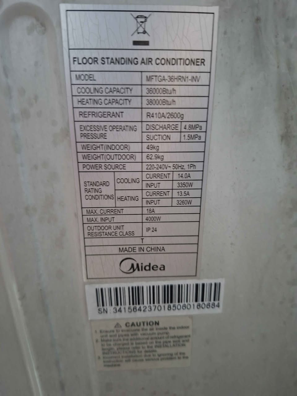 ٣طن ميديا انفيرتر غاز٤١٠ كامل جدا نظيف سعر٩٠٠بغداد الحريه *********** ملاحظه اقره الليبل موجوده مواصفاته وحجمه واختصار كالمة انفيرتر بغداد, العراق
