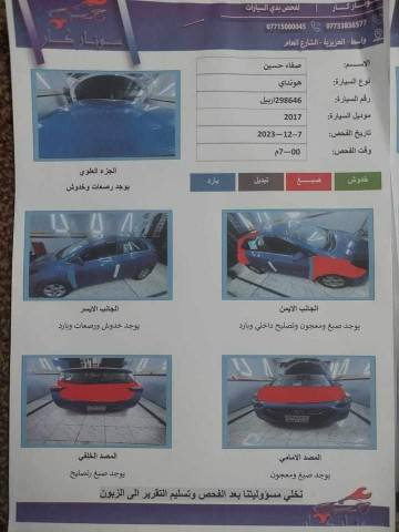 النترا 17هاج باك وارد امريكي رقم سليمانيه حادثة جاملغ الامامي والخلفي الأيمن بيه أربع قطع صبغ كير محرك تبريد كله جيد جداً محرك حجم 2000جي دي سيارة نظيفة استخدام شخصي  ماشيه 170السعر 88وبيه مجال بسيط مكان السيارة الصويرة المزرعة رقم موبايل *********** سونار مرفق بصور بغداد, العراق
