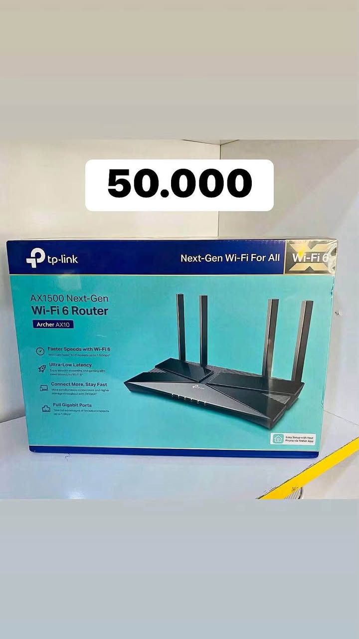 🔥 عروض راوترات TP-Link الأصلية 🔥

📶 Archer C20 (AC750) — 25,000 د.ع
📶 Archer C50 (AC1200) — 29,000 د.ع
📶 Archer C6 (AC1200 Mesh) — 38,000 د.ع
⚡ Archer AX12 (Wi-Fi 6) — 43,000 د.ع
🚀 Archer AX10 (Wi-Fi 6) — 50,000 د.ع
🔥 Archer C80 (AC1900) — 49,000 د.ع
💎 Archer AX53 (AX3000) — 68,000 د.ع
💎 Archer AX55 (AX3000) — 76,000 د.ع


**إذا كنت صاحب هذا الإعلان وتريد حذفه لأي سبب، رجاءا أرسل رسالة إلى الدعم الفني**