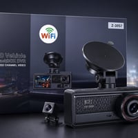 كاميرا سيارة HD Vehicle BlackBOX DVR ثلاثية القنوات مع WiFi  وثّق رحلت...