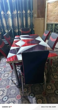 طاولة طعام • قابلة للتمديد • ٦كراسي