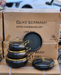 سيت قدور كرانيت زيتي اصلي  تصميم أنيق وجودة عالية طقم طبخ متكامل بتصمي...