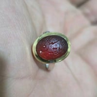 عقيق يماني احمر • فضة ٩٢٥ • مقاس ١٩