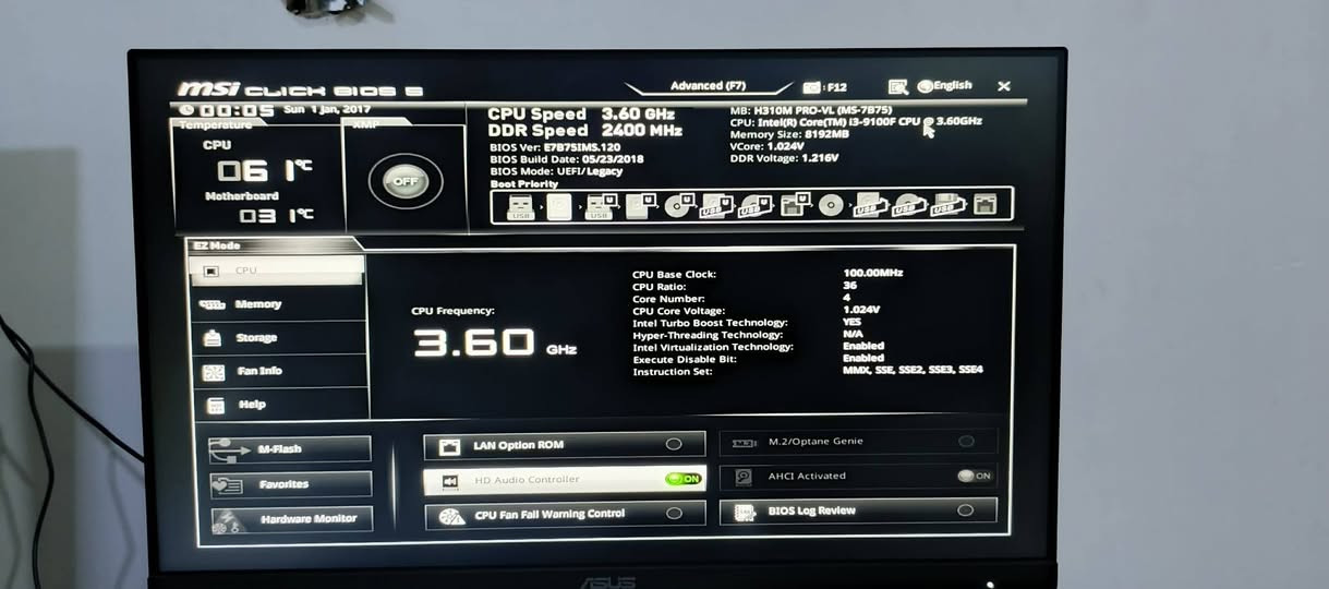 قطع pc براندات مستعمله 
⭐️ كيس: حجم متوسط خارج ابيض داخل اسود  وجه RGB
 سعر 35

⭐️ بور سبلاي : براند WARRIOR 500w سعر 35 

⭐️ مذربورد : msi h310m pro- vl يدعم جيل 8 و جيل 9  يحتوي على 6 منافذ USB و 2 منهن ينطن كهرباء بس ما يشتغل عليهن شي .. سعر 35

⭐️ معالج : intel core i3 9100f 3.60ghz سعر 45 

⭐️ مبرد غازي : ماعرف اسم الشركه مالته وكلش زين حرارة المعالج ما تعبر ال 60  بالضغط  نقصه قاعده بس سعره 10
 وارجع اكول كلهن براندات مابيهن قطعه امزون او معاد تصنيعهة
طورت التجميعه ودابيعهن شلعة
 السعر الكلي 160 الف 
ماعندي توصيل تجيني للبيت تاخذهن 
بغداد / الشعب 
*********** فقط واتساب او خاص
