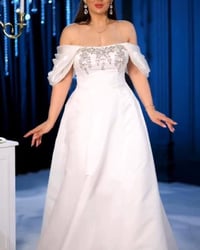 فستان • ستين أصلي • مقاسات ٣٦-٥٢