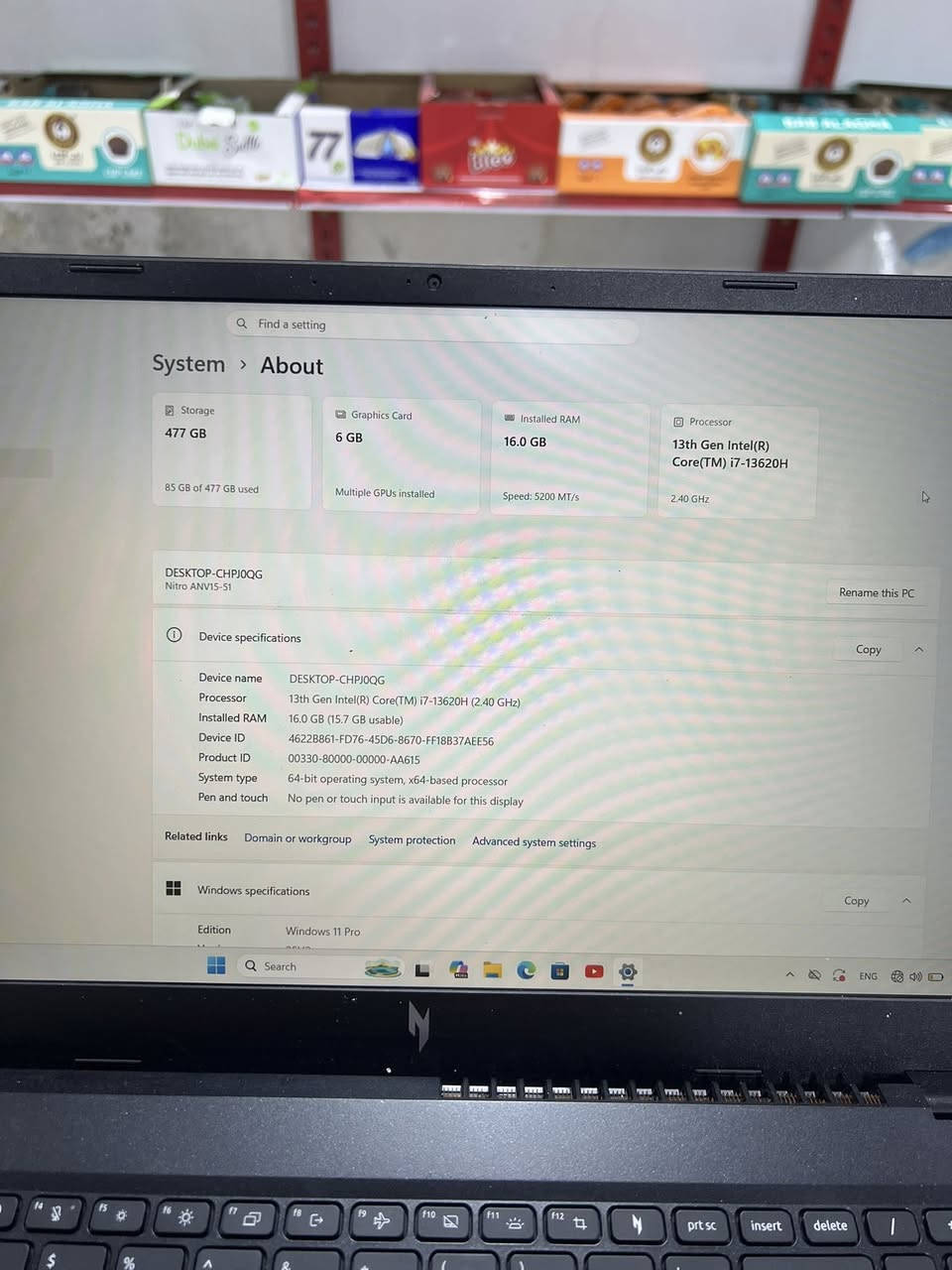 Acer Nitro ANV15-51-71PD 17-13620H 16 512 RTX 3050-6G 15.6  144hz
مشحون ٣٠ مرة فقط 
***********
