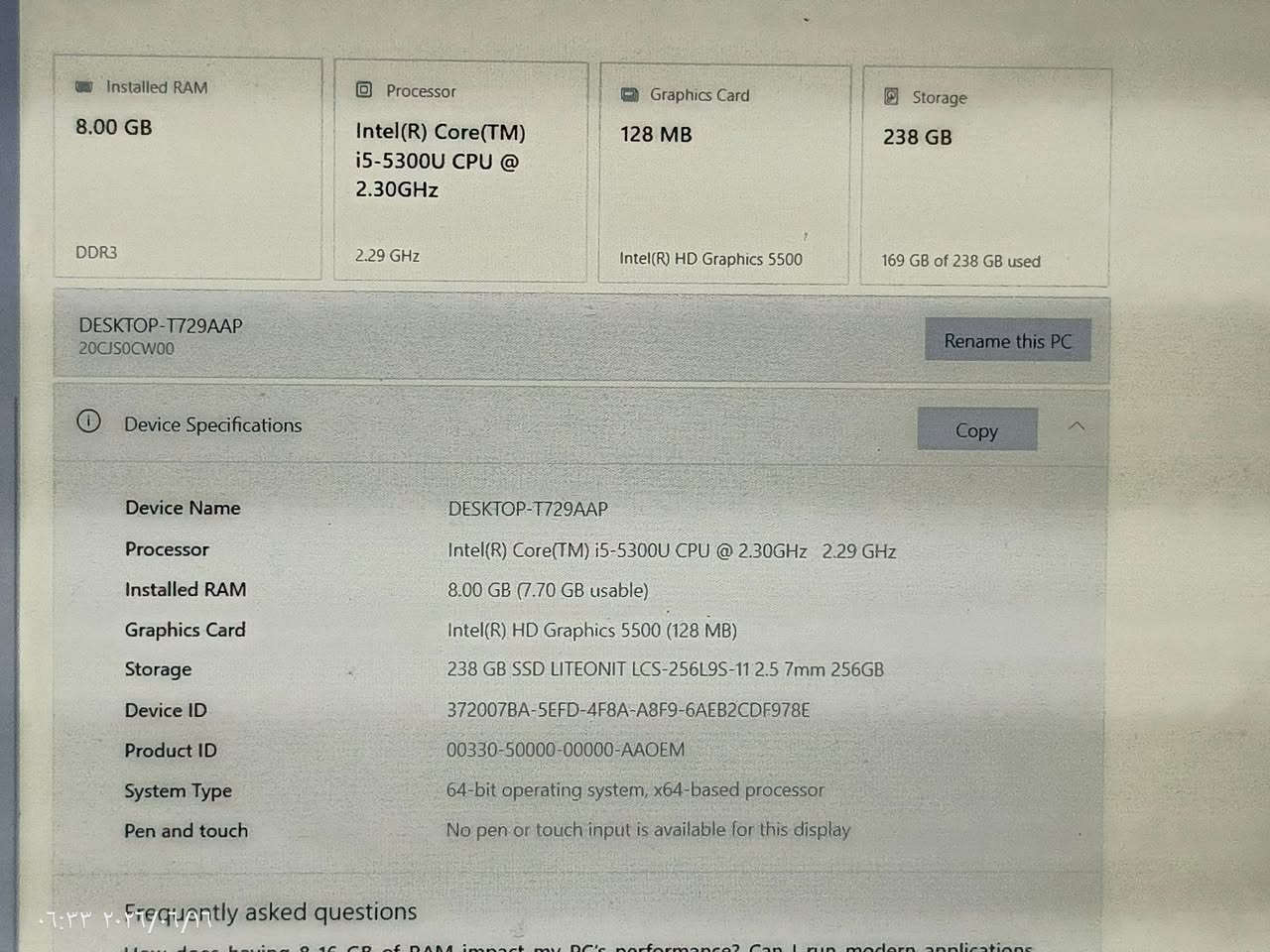 سلام عليكم جهاز لابتوب Lenovo مكتبي للبيع مواصفات واضحه بالصور نوع الهارد ssd وياه ملحقات سعره 200 الف وبي مجال للتواصل راسلني عالخاص وبخدمتك مكاني بغداد المعامل الحسينيه ***********
