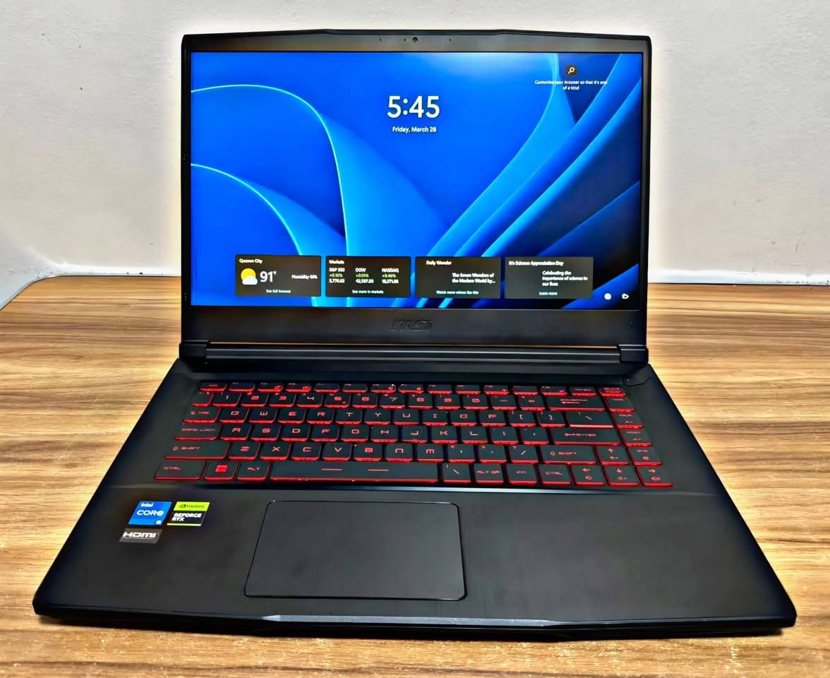 السلام عليكم
لابتوب كيمنك للبيع 
لابتوب MSI GF63 Thin    (جيل الثاني عشر) للبيع 
المعالج core i7 -12650H (الجيل لثاني عشر )
الرام  (ddr4)  حجم 16GB  قابل للتطوير
الهارد (Ssd) 256 ssd  m.2  اللي يعتبر من اسرع انواع الهاردات 
كرت الشاشة الخارجي (Nvidia Geforce RTX 4060 ) حجم 6 كيكا 
الشاشه حجم 15.6 انج ضد التوهج  والانعكاس  144 هرتز 
نظافة تصل الى 98%
يحتوي كل  فان قوي  للتبريد ❄️ 🌬️
 يحتوي على سماعتين ستيريو مدمجتين (Stereo Speakers)🔊🔊
باتري ليثيوم 6 خلايا شحن سريع 135 واط وشاحنته الاصليه 
  كيبورد ضوئي  لون احمر  ليزري وبيهه منفذ تايب سي ورام وسيم كرت وكامره دقة 1080 الحاسبه مستخدمه شي قليل شخط واحد ‏ مابيه
بطارية 5 ساعات أو اكثر وحسب الاستخدام 
 بطارية قوية 🔋
  ‏وزن الابتوب خفيف ومناسب للتنقل
  ‏+
  ‏هدية 🎁
(ماوس+شاحنة اصلية 135W شحن سريع)
+++
هدية مع الابتوب
3 العاب+لعبة ببجي 120 فريم 
  ‏+
برامج
Microsoft office 2025
AUTOCAD 2025
PHOTOSHOP 2025

وافق ادمن❤️❤️
واتساب 
***********‬‏
