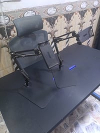 طاولة فايبر كلاص والقاعده حديد كرسي مكتبي قاعده حديد مع 2 ستاد موبايل ...