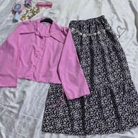 اوتفت صيفي • قميص S-M-L-XL • تنوره ١٠٠سم