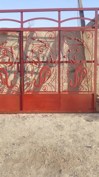 باب وشباك جدد للبيع الطول 275 والعرض 290 مكاني الفضيليه حديد ثقيل درجه...