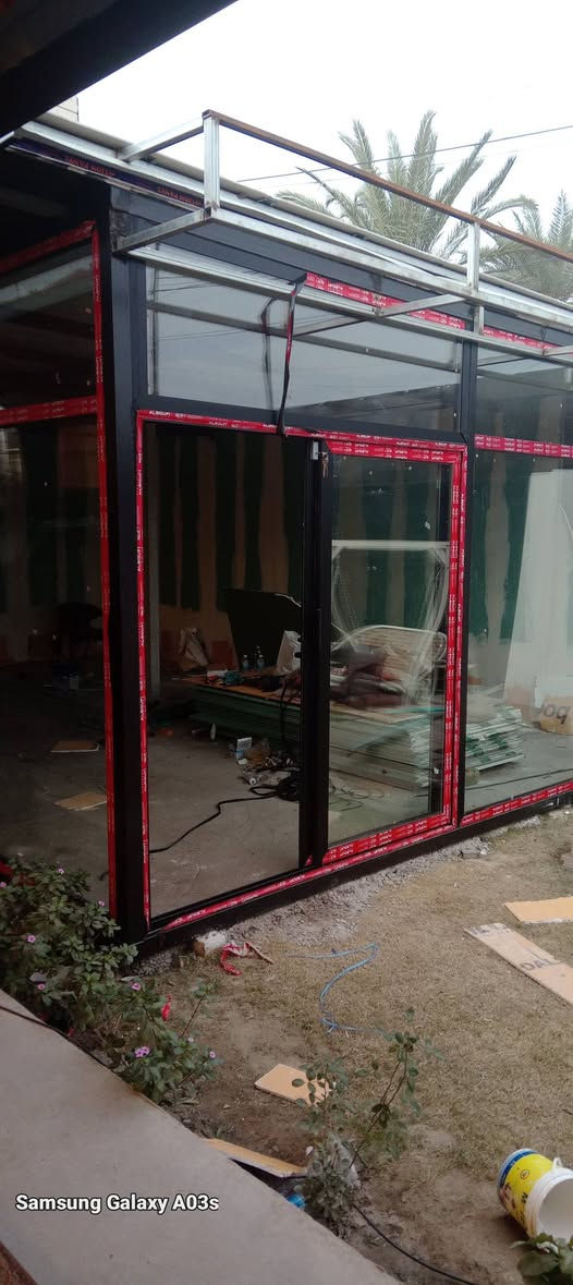 معمل الرعد للاعمال الألمنيوم والزجاج ...أبواب  ..شبابيك  ...محجرات درج  للاتصال //***********
