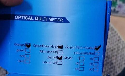 جهاز Power meter 

أداة متعددة الوظائف مصممة لفنيي الشبكات.
جهاز 4 في 1 يدمج مقياس الطاقة الضوئية (OPM)، ومحدد موقع العطل البصري (VFL)، واختبار كابل الشبكة (RJ45)، وضوء LED. 
يتميز بتصميمه المدمج وسهولة استخدامه، مما يجعله مثاليًا لصيانة الألياف الضوئية والشبكات. 
يمكن استخدامه لقياس طاقة الإشارة الضوئية أو فقدانها وتحديد أعطال الألياف.


**إذا كنت صاحب هذا الإعلان وتريد حذفه لأي سبب، رجاءا أرسل رسالة إلى الدعم الفني**