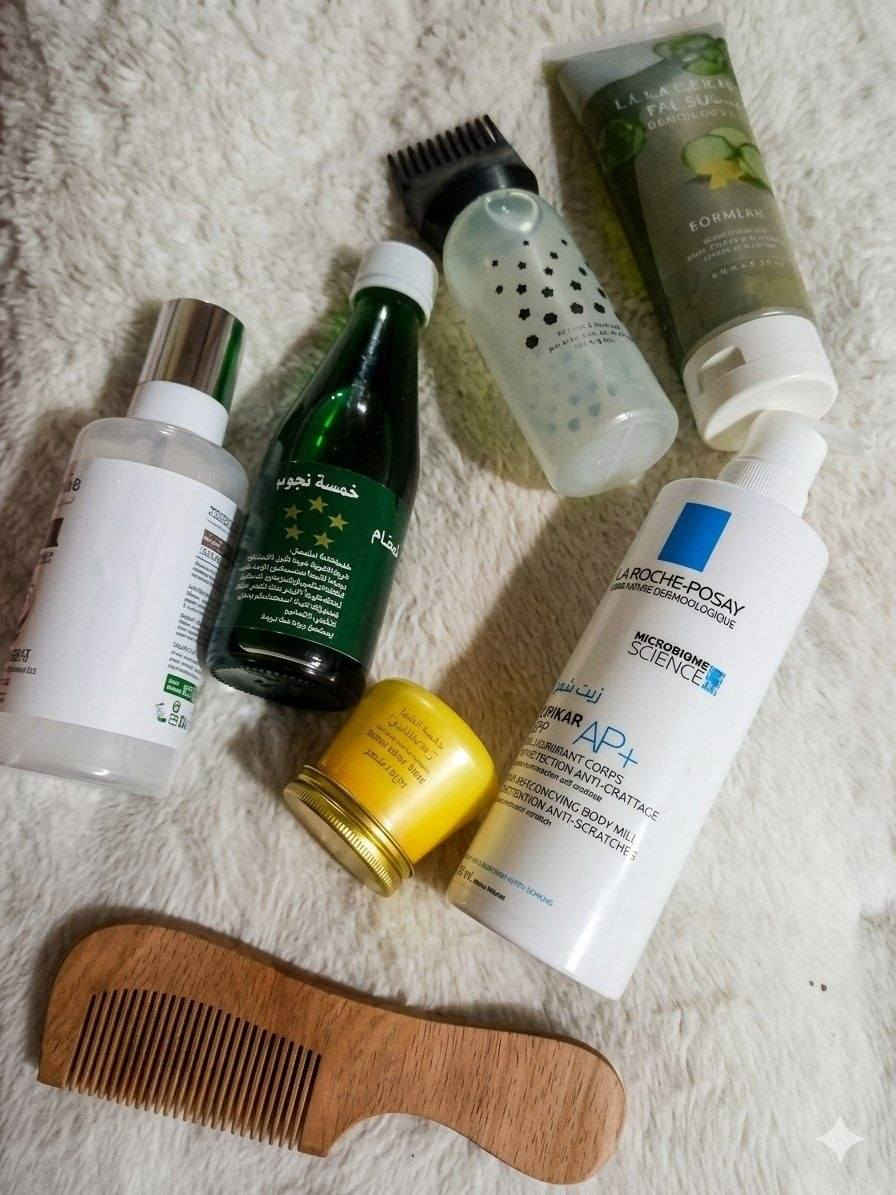 🌸 عرض العناية الشامل للشعر  وجسم والوجه 🌸عرض الترطيب والجمال 
🌴بخاخ  زيت جوز الهند العضوي (لترطيب الشعر والجسم)
🍃 زيت واحة الأعشاب (لعلاج تساقط الشعر وتقويته)
💧 لوشن  لاروش La Roche-Posay (لترطيب عميق وحماية البشرة)
🧴 مقشر الوجه  الخيار(Kormesic) (لتجديد البشرة وتنظيفها)
مرطب وجه ترطيب للبشره 
ترطيب + تقشير + علاج التساقط لجمال متكامل✨

مع  هدية مشط خشبي لكل طلب 
﹏﹏﹏﹏﹏﹏ 𓍢ִ໋ 🫧 ✧ 🦢 𓍢ִ໋ 🪞 ﹏﹏﹏﹏﹏﹏
𓍢ִ໋🌷‌֒ ✧˚ ༘ ⋆｡˚ ☁️

بشرتچ تستحق الأفضل 🌸💅
#عناية_بالبشرة #جمال_طبيعي #روتين_العناية #منتجات_عناية #بشرة_نضرة #اكسبلور


**إذا كنت صاحب هذا الإعلان وتريد حذفه لأي سبب، رجاءا أرسل رسالة إلى الدعم الفني**