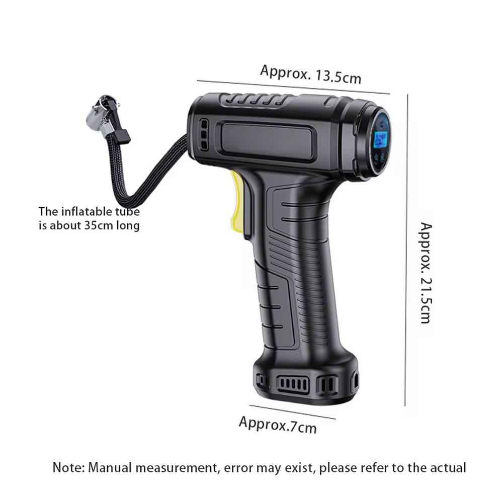 لا تدع انخفاض ضغط الإطارات يوقفك بعد اليوم!
استعد للرحلات الطويلة وحالات الطوارئ مع المنفاخ الكهربائي اللاسلكي الأكثر تطوراً. يتميز بتصميم مريح على شكل قبضة مسدس ليسهل استخدامه بيد واحدة، مع شاشة رقمية دقيقة لمراقبة الضغط لحظة بلحظة.

أبرز المميزات:

لاسلكي ومحمول: يعمل ببطارية قوية تغنيك عن الأسلاك المزعجة، مما يجعله مثالياً للاستخدام في أي مكان وزمان.

دقة عالية: مزود بشاشة LED رقمية تعرض ضغط الإطار الحالي وتسمح لك بضبط الضغط المطلوب ليتوقف المنفاخ تلقائياً عند الوصول إليه.

متعدد الاستخدامات: يأتي مع خرطوم بطول 35 سم ومجموعة رؤوس لنفخ (إطارات السيارات، الدراجات النارية والهوائية، والكرات الرياضية).

تصميم مدمج: بأبعاد مثالية (
21.5×13.5
 سم) ليتم تخزينه في درج السيارة أو حقيبة الظهر بكل سهولة.

سهولة الاستخدام: زناد تشغيل مريح وإضاءة مدمجة للاستخدام الليلي.

المواصفات الفنية (حسب الصورة):

الارتفاع: حوالي 21.5 سم.

الطول العلوي: حوالي 13.5 سم.

طول أنبوب النفخ: حوالي 35 سم.

قاعدة الثبات: 7 سم. بعقوبة, ديالى


**إذا كنت صاحب هذا الإعلان وتريد حذفه لأي سبب، رجاءا أرسل رسالة إلى الدعم الفني**