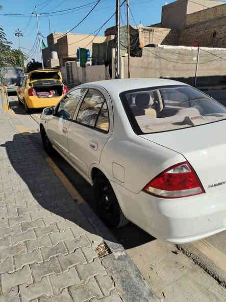 نيسان سني موديل  2008
لون ابيض رقم مميز واسط سياره 
صبغ حزام وتبديل جاملغ وبنيد سعره 90 وبيه مجال لاستفسار اكثر لاتصال على ***********
