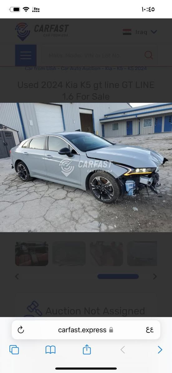 السلام عليكم k 5 للبيع موديل 2024 محرك 1600 t سياره حادثه هاذ مرقمه بغداد سياره جيتي لاين ماشيه ٨٢ الف كلش نضيفه مال بيت اتصال *********** بغداد
