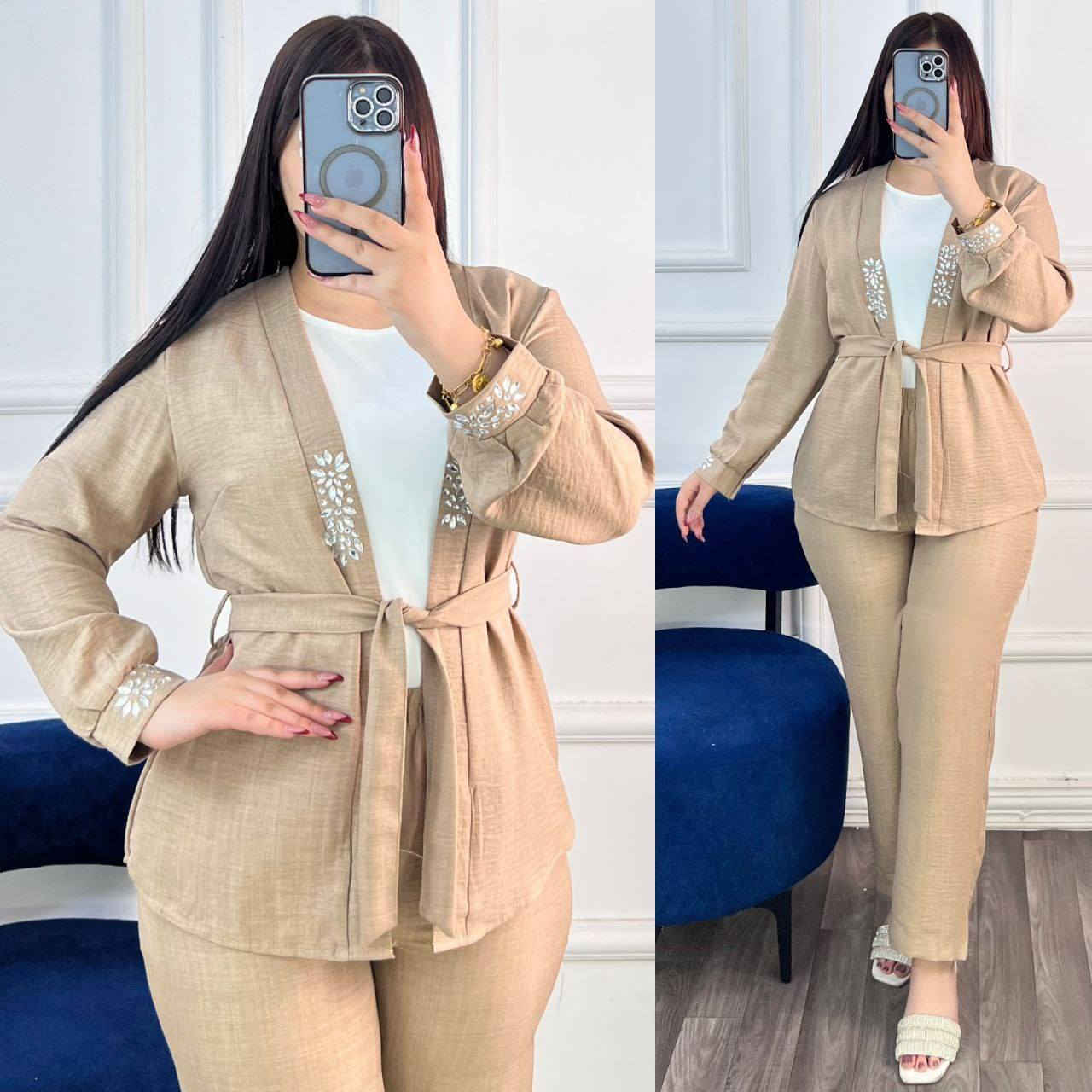 🌸 كوني دومآ متألقة 🌸
أجمل الموديلات لسنة 🌞2025🌞

وصل سوت الشياكة 💃🤭

سوت صيفي متكون من 4 قطع ( سترة + كات داخلي + كيلوت + حزام )
خامة القماش كريشة تركي بارد وناعم نازك القماش أصلي درجة أولى بداعة الفصال يجنن باللبس والقماش الروعة مكفول 💯🤭♥️♥️

القياسات : 42 / 44 / 46 / 48 / قالب راهي ستندر 💯✅

🚘 يوجد خدمة توصيل لجميع محافظات العراق


**إذا كنت صاحب هذا الإعلان وتريد حذفه لأي سبب، رجاءا أرسل رسالة إلى الدعم الفني**