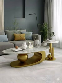 طاولة وسطية • سطح مرمر • ١٠٠×٤٢سم