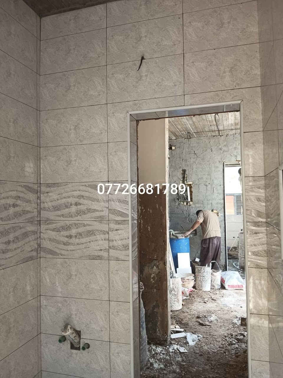 سلام عليكم
كادر عمل 2 خلفات لكافه اعمال تطبيك الجدران السيراميك والبورسلين وعمل لبخ تصفير البورسلين وكافه اعمال الأرضيات وتصفير الأرضيات ولكافه اعمال الدروجه وأعمال الترميم 
العمل بغداد كرخ/رصافه 
كادر عمل درجه اولى 
للتواصل رقم الهاتف *********** 📞واتساب
