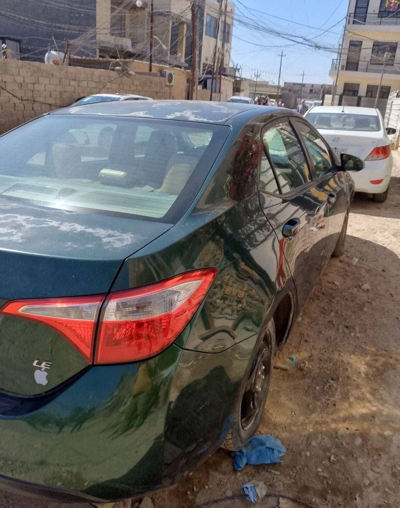 كورولا موديل 14رقم بغداد باسمي بيهة صبغ بنيد ،وباب عكس السايق كما في الصوره ،كير مكينه مكفول بلادي ،السعر 106،رقم التلفون ***********,***********
